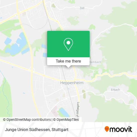Карта Junge Union Südhessen