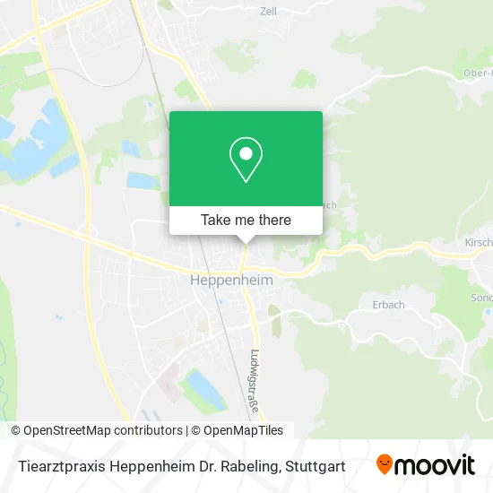 Карта Tiearztpraxis Heppenheim Dr. Rabeling