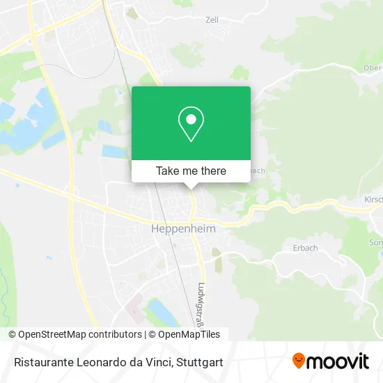Карта Ristaurante Leonardo da Vinci