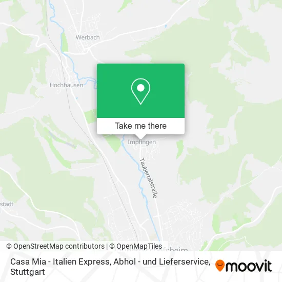 Карта Casa Mia - Italien Express, Abhol - und Lieferservice