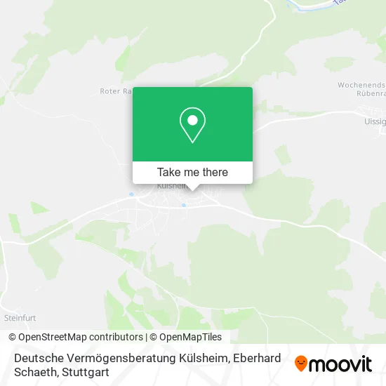 Карта Deutsche Vermögensberatung Külsheim, Eberhard Schaeth