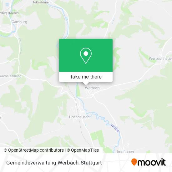 Карта Gemeindeverwaltung Werbach