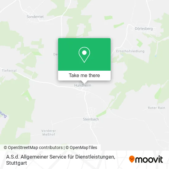 Карта A.S.d. Allgemeiner Service für Dienstleistungen