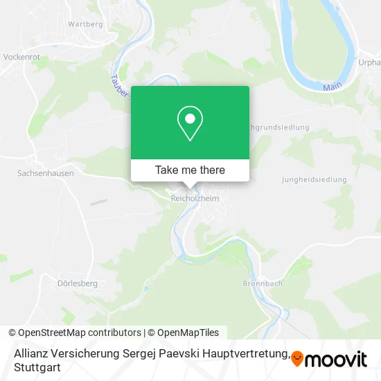 Карта Allianz Versicherung Sergej Paevski Hauptvertretung