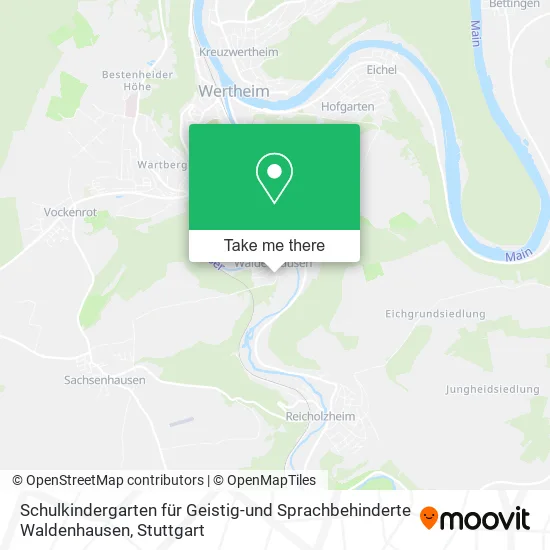 Карта Schulkindergarten für Geistig-und Sprachbehinderte Waldenhausen