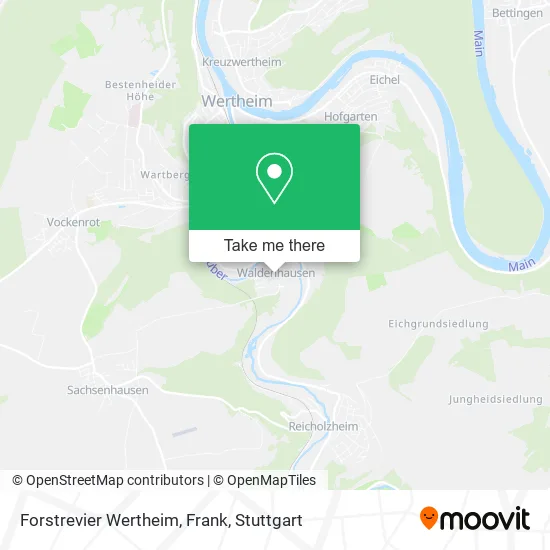 Карта Forstrevier Wertheim, Frank