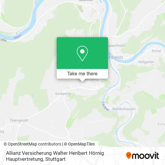 Карта Allianz Versicherung Walter Heribert Hörnig Hauptvertretung