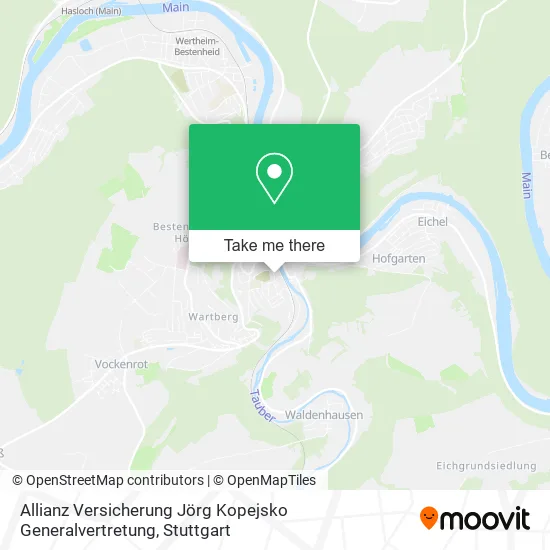 Карта Allianz Versicherung Jörg Kopejsko Generalvertretung