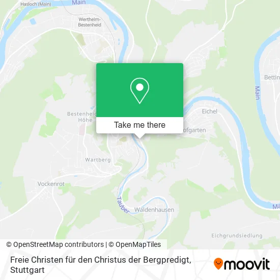 Карта Freie Christen für den Christus der Bergpredigt
