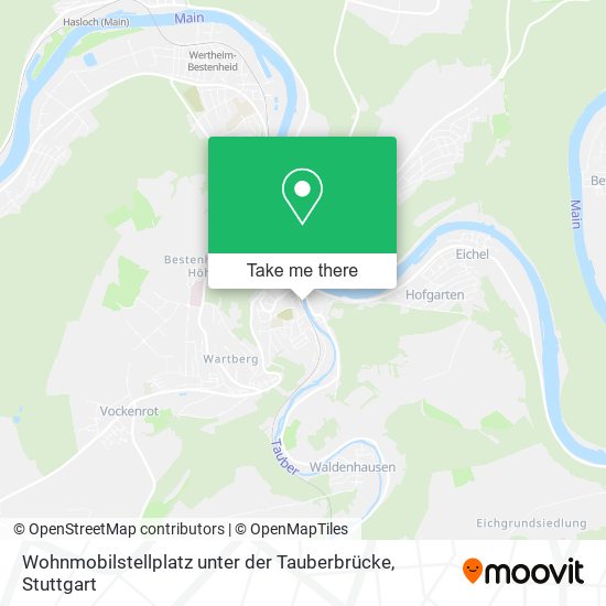 Wohnmobilstellplatz unter der Tauberbrücke map