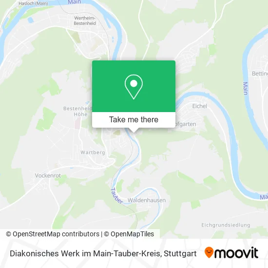 Карта Diakonisches Werk im Main-Tauber-Kreis