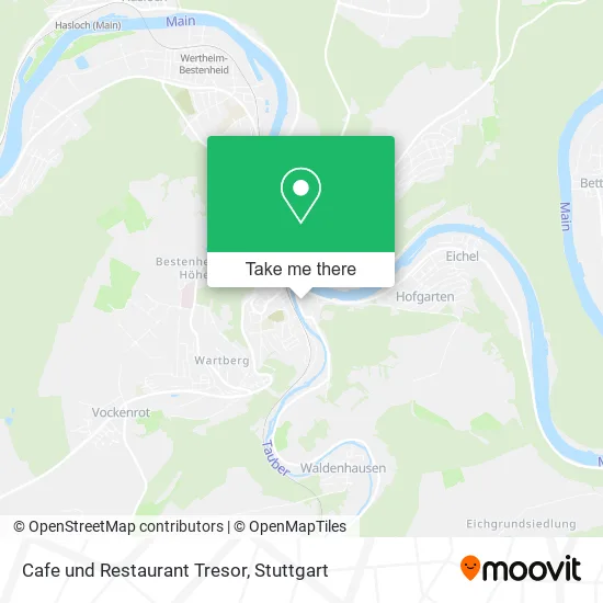 Карта Cafe und Restaurant Tresor