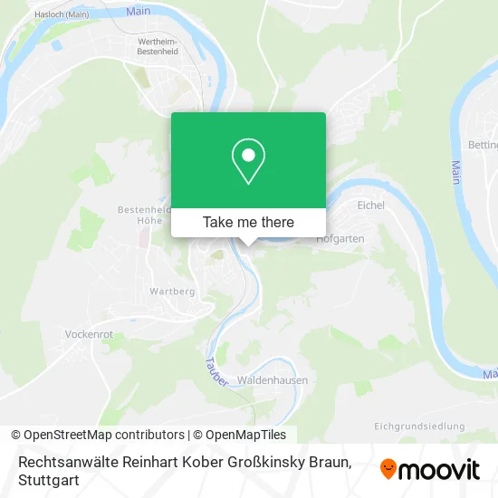 Карта Rechtsanwälte Reinhart Kober Großkinsky Braun