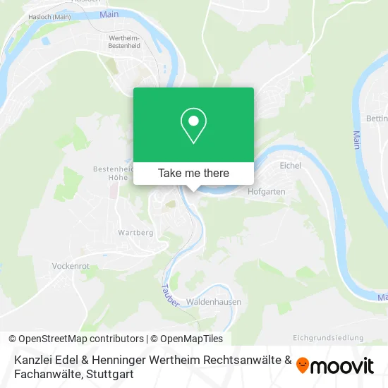 Карта Kanzlei Edel & Henninger Wertheim Rechtsanwälte & Fachanwälte