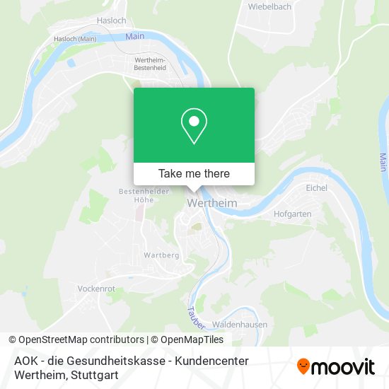 AOK - die Gesundheitskasse - Kundencenter Wertheim map