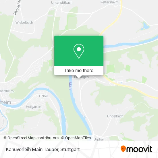 Карта Kanuverleih Main Tauber