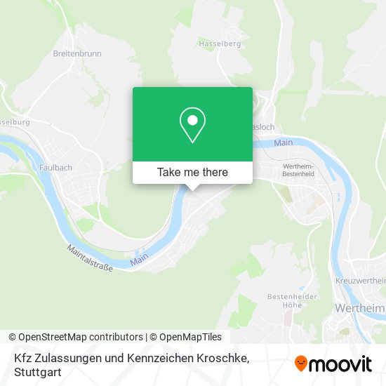 Kfz Zulassungen und Kennzeichen Kroschke map