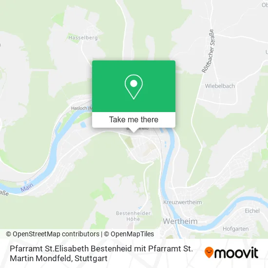 Карта Pfarramt St.Elisabeth Bestenheid mit Pfarramt St. Martin Mondfeld