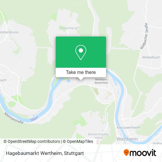 Карта Hagebaumarkt Wertheim