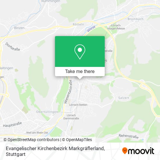 Evangelischer Kirchenbezirk Markgräflerland map