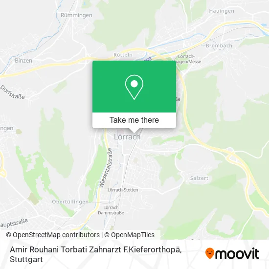 Карта Amir Rouhani Torbati Zahnarzt F.Kieferorthopä