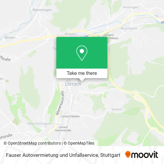 Карта Fauser Autovermietung und Unfallservice