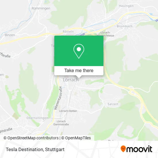Карта Tesla Destination