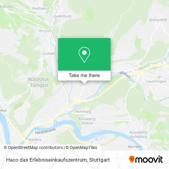 Карта Haco das Erlebniseinkaufszentrum