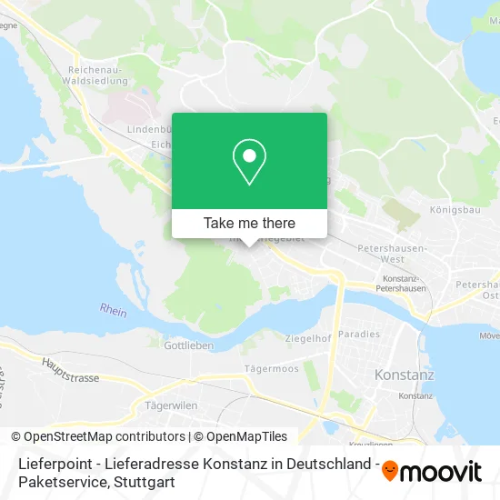 Карта Lieferpoint - Lieferadresse Konstanz in Deutschland - Paketservice