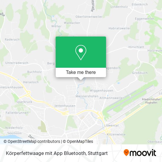 Körperfettwaage mit App Bluetooth map