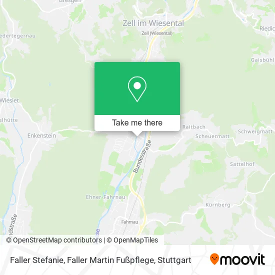 Карта Faller Stefanie, Faller Martin Fußpflege