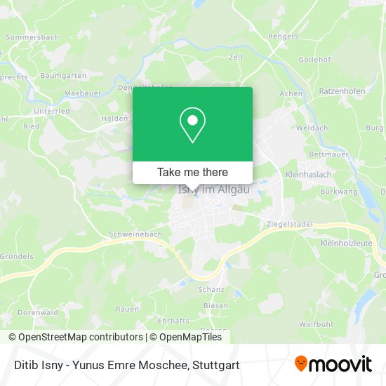 Ditib Isny - Yunus Emre Moschee map