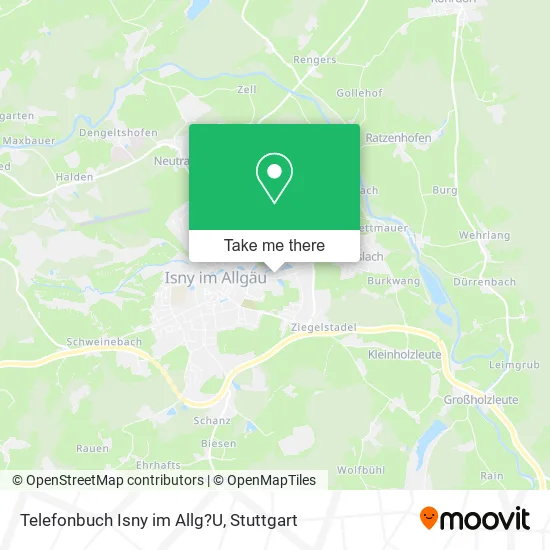 Карта Telefonbuch Isny im Allg?U