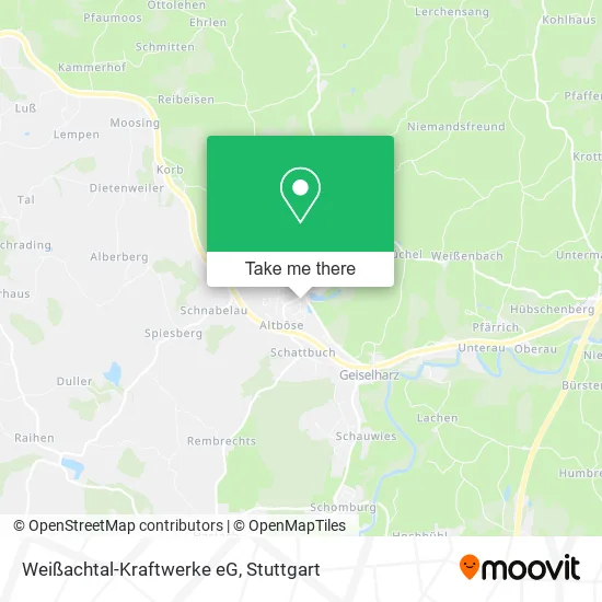 Карта Weißachtal-Kraftwerke eG
