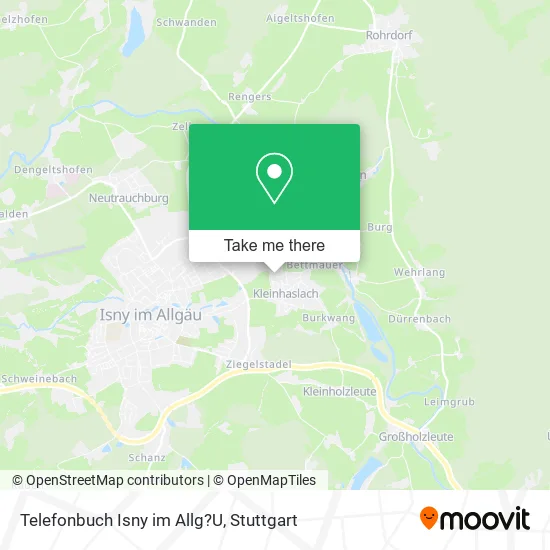 Карта Telefonbuch Isny im Allg?U