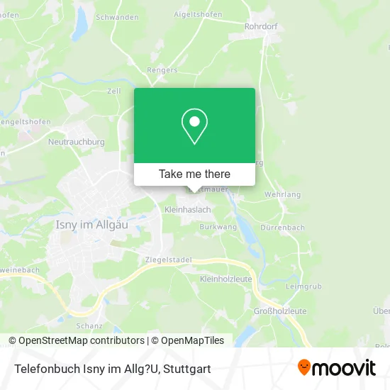 Карта Telefonbuch Isny im Allg?U