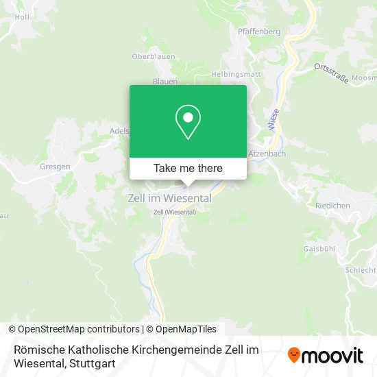 Römische Katholische Kirchengemeinde Zell im Wiesental map