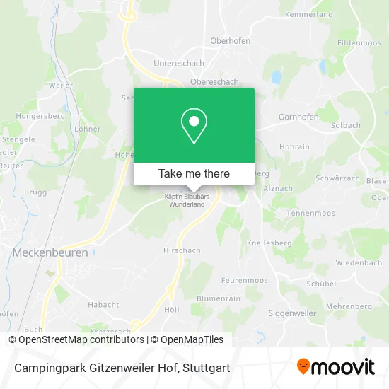 Карта Campingpark Gitzenweiler Hof