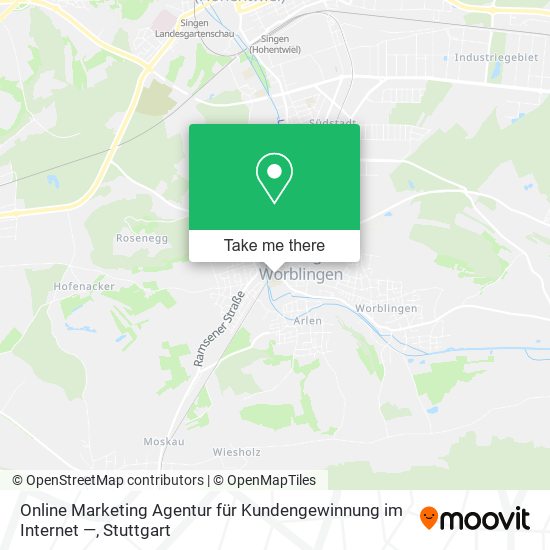 Карта Online Marketing Agentur für Kundengewinnung im Internet —