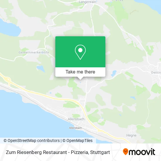 Карта Zum Riesenberg Restaurant - Pizzeria