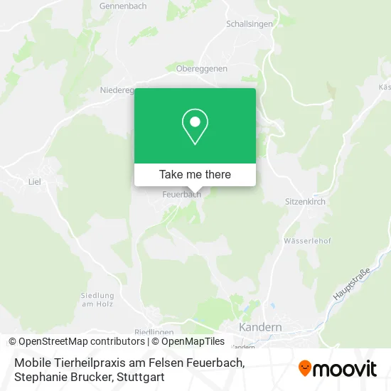 Карта Mobile Tierheilpraxis am Felsen Feuerbach, Stephanie Brucker