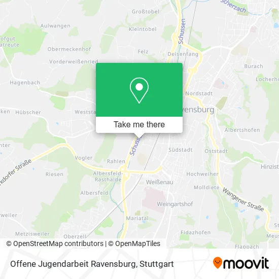 Карта Offene Jugendarbeit Ravensburg