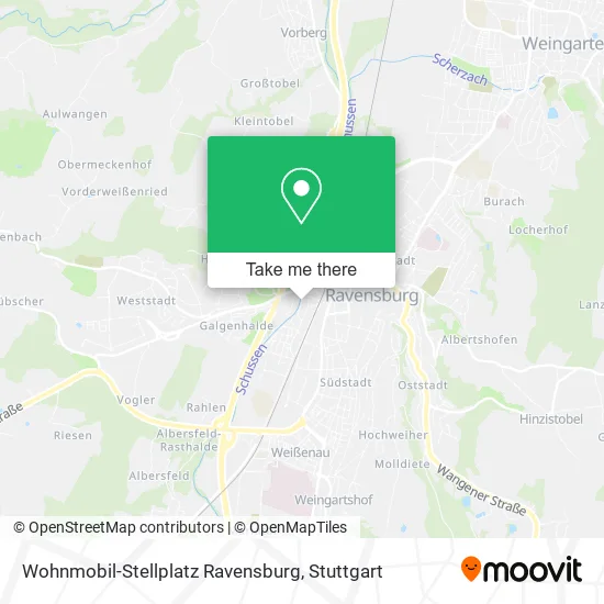Карта Wohnmobil-Stellplatz Ravensburg