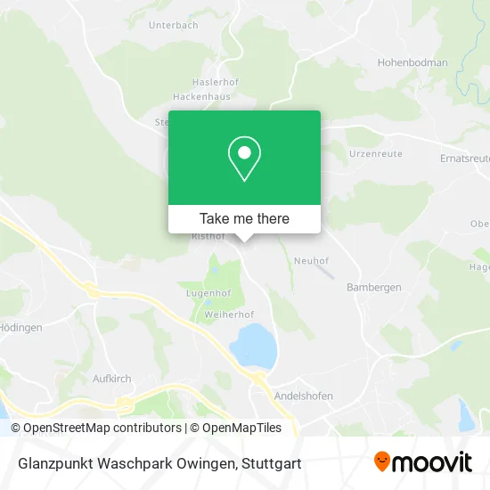Карта Glanzpunkt Waschpark Owingen