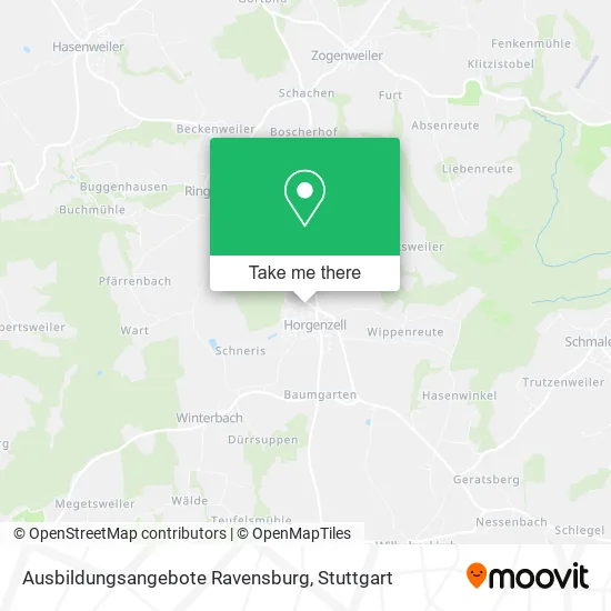 Карта Ausbildungsangebote Ravensburg