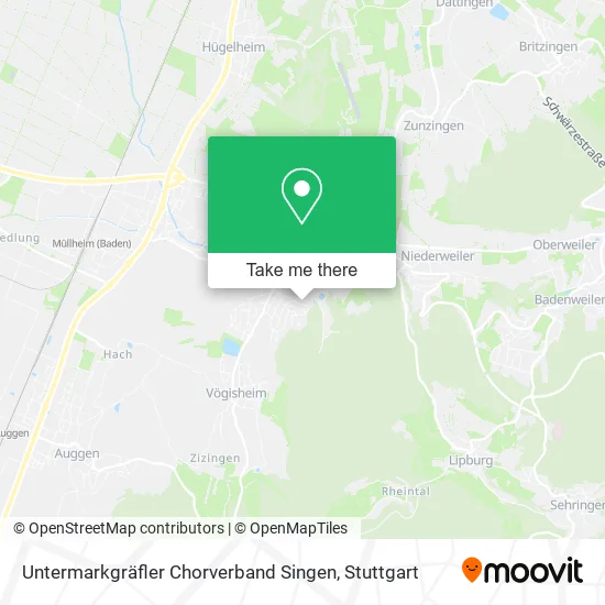 Карта Untermarkgräfler Chorverband Singen