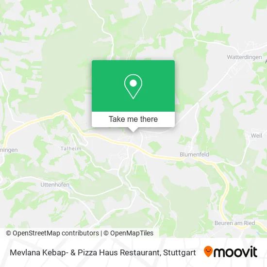Карта Mevlana Kebap- & Pizza Haus Restaurant