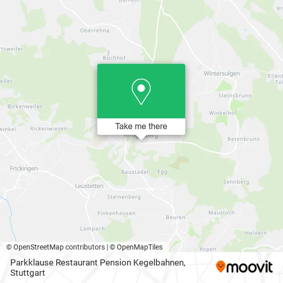 Карта Parkklause Restaurant Pension Kegelbahnen