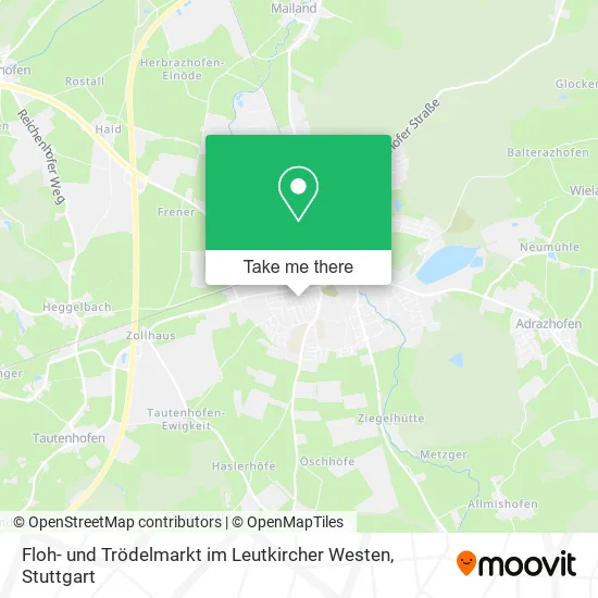 Карта Floh- und Trödelmarkt im Leutkircher Westen