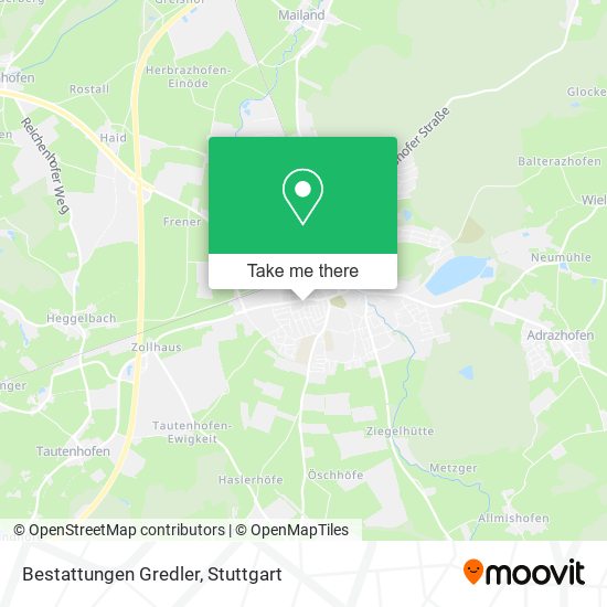 Bestattungen Gredler map
